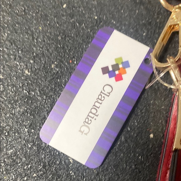 Claudia G Stylish Red Studded Crossbody Purse - Picture 3 of 9